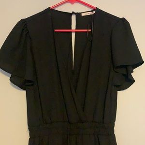 Francescas Black floor length jumpsuit